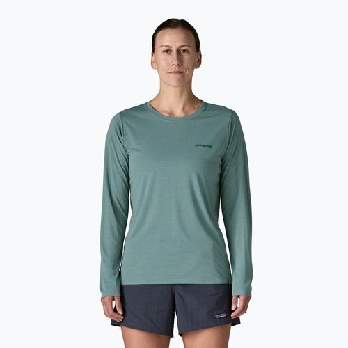 Damen-Langarmshirt Patagonia Capilene Cool Daily Shirt - Boardshort Logo blue sage/light blue sage x-dye