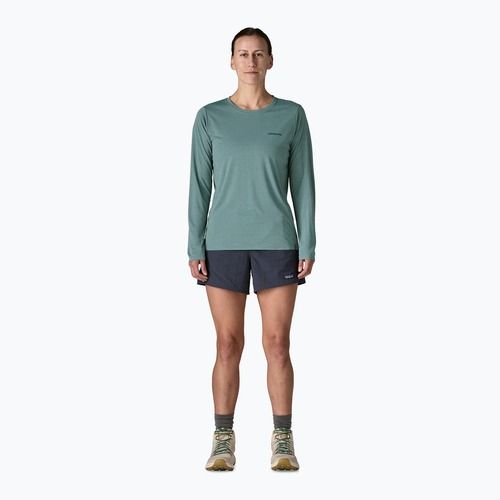 Damen-Langarmshirt Patagonia Capilene Cool Daily Shirt - Boardshort Logo blue sage/light blue sage x-dye