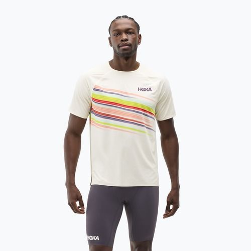 Laufshirt Herren HOKA Race Day alabaster flare