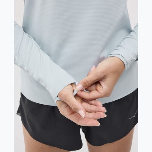 Damen-Laufpullover HOKA GlideTech Quarter Zip mineral blue