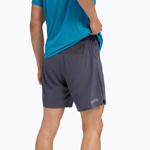 Laufshorts Herren HOKA Glide 7'' 2in1 charcoal grey