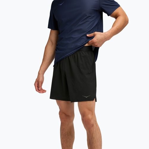 Laufshorts Herren HOKA Glide 7'' 2in1 black