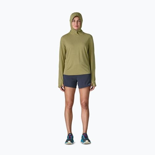 Damen Sweatshirt Patagonia Capilene Cool Sun Hoody gumtree green/light gumtree green x-dye