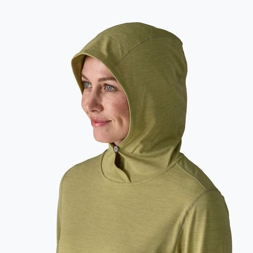 Damen Sweatshirt Patagonia Capilene Cool Sun Hoody gumtree green/light gumtree green x-dye