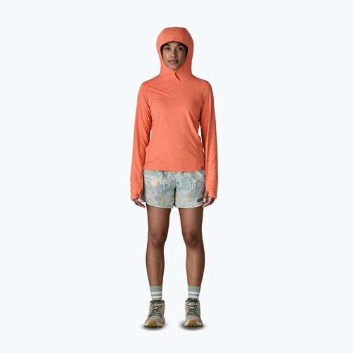 Damen Sweatshirt Patagonia Capilene Cool Sun Hoody mellow melon/peach sherbet x-dye
