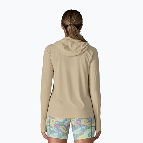 Damen Sweatshirt Patagonia Capilene Cool Ultra Hoody pumice/dyno white x-dye