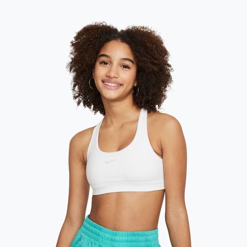 Sport-BH Kinder Nike Swoosh white/pure platinum