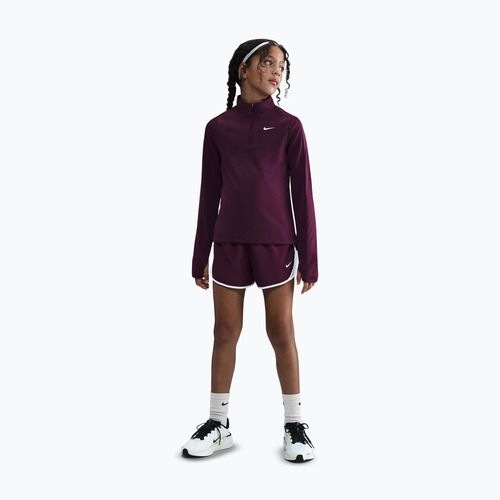 Training-Longsleeve Kinder Nike Dri-Fit 1/4 Zip bordeaux/white