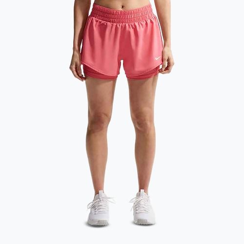 Laufshorts Damen Nike One Dri-FIT 2IN1 sea coral/white