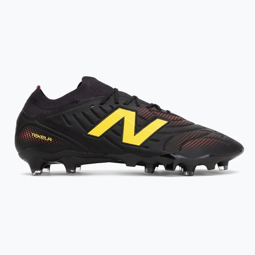 Fußballschuhe New Balance Schuhe Tekela Pro Low V5 FG black 100/punch yellow/fire cracker