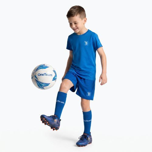 Kinder-Fußballset OneTeam Precision Set Trikot und Shorts blau