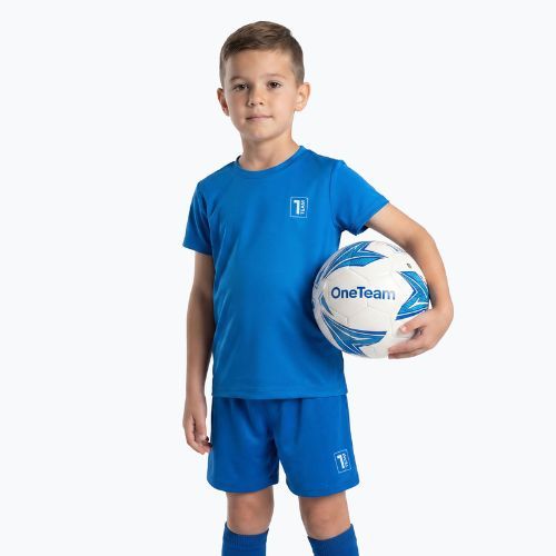 Kinder-Fußballset OneTeam Precision Set Trikot und Shorts blau