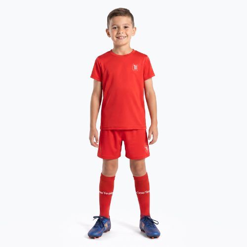 Kinder-Fußballset OneTeam Precision Set Trikot und Shorts rot