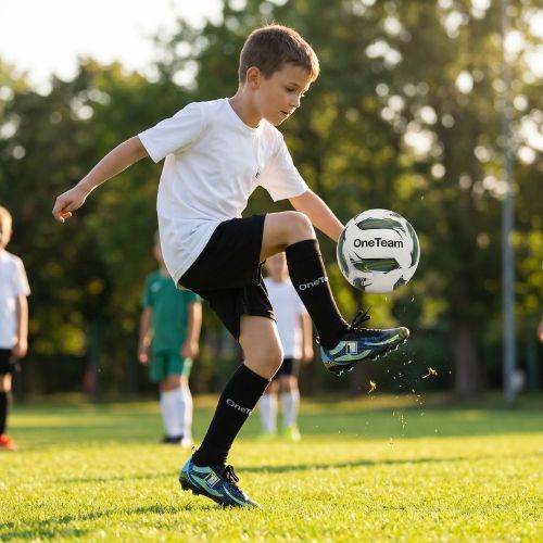 Kinder-Fußballset OneTeam Precision Set Trikot und Shorts weiß