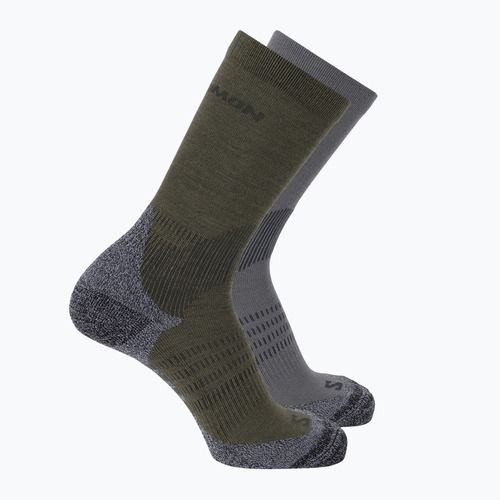 Socken Salomon X Ultra Access Crew 2 pairs excalibur/olive night