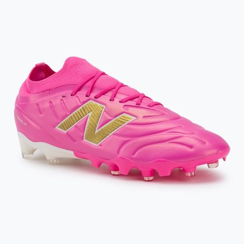 Fußballschuhe New Balance Schuhe Tekela Team Low V5 FG pink heat/metallic gold/pink satin
