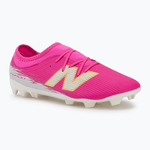 Fußballschuhe Kinder New Balance Schuhe Furon Team V8 FG pink heat/sea salt/gold metallic