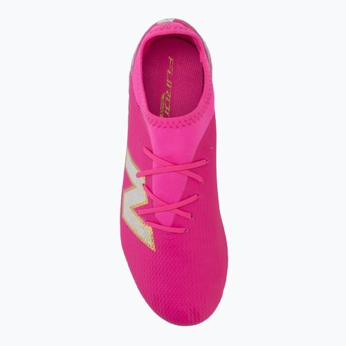 Fußballschuhe Kinder New Balance Schuhe Furon Team V8 FG pink heat/sea salt/gold metallic