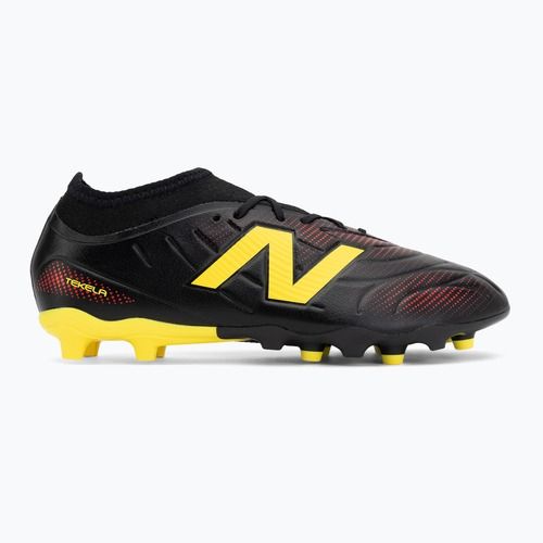 Fußballschuhe Kinder New Balance Schuhe Tekela Team V5 black 100/punch yellow/fire cracker