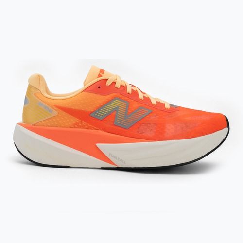 Damen-Laufschuhe New Balance FuelCell Rebel V5 tangerine heat/silver metallic