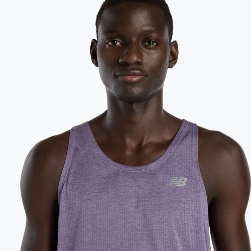 Shirt Herren New Balance Schuhe Singlet Athletics candied violet heather