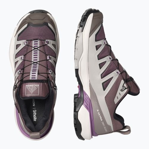 Trekkingschuhe Damen Salomon X Ultra 360 Edge GTX huckleberry/paloma