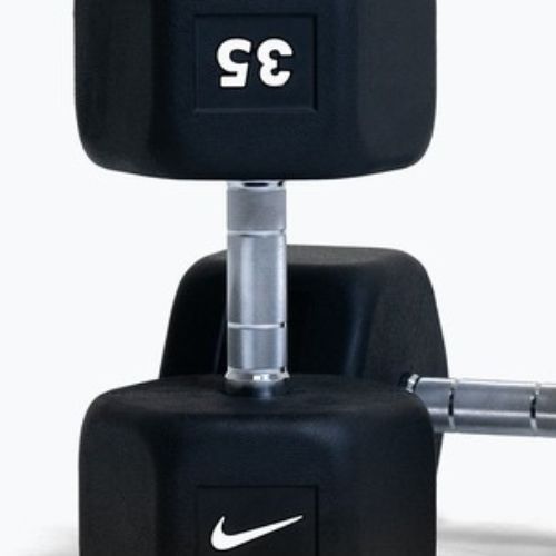 Gummierte Hantel Nike Strength Hex Dumbbell 35 kg black/white