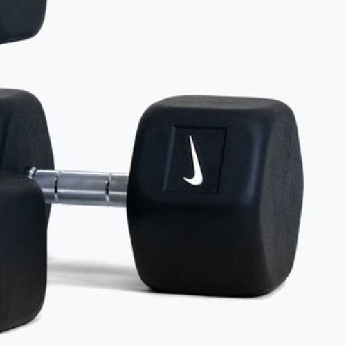 Gummierte Hantel Nike Strength Hex Dumbbell 35 kg black/white