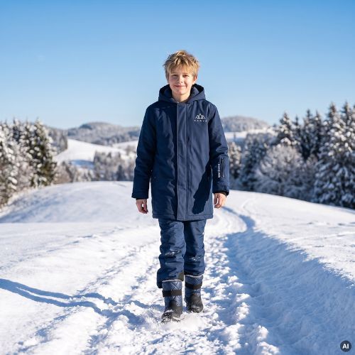 Kinder-Winterstiefel KADVA Andes WP JR in Marineblau