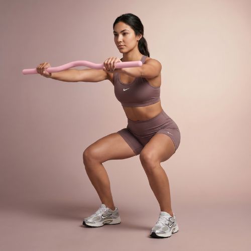 Gebogener Hantelstange XTREXO SCULPT 90 cm rosa