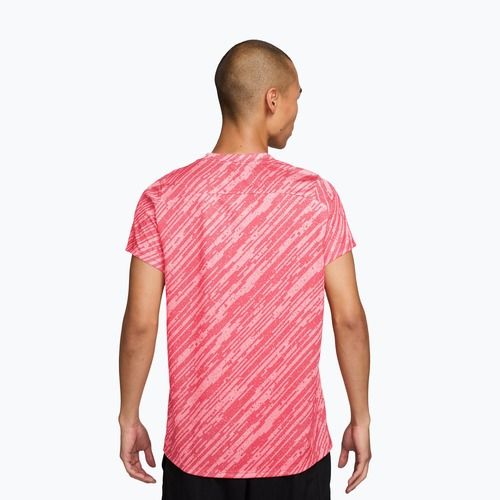 Herren-Tennisshirt Nike Court Dri-Fit Victory Print pink foam/black
