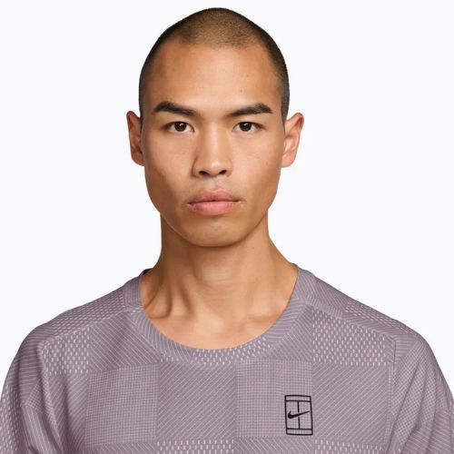 Herren-Tennisshirt Nike Court Dri-Fit Advantage Print light violet ore/black