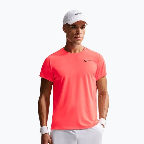 Herren-Tennisshirt Nike Court Dri-Fit Victory hot lava/black