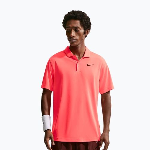 Herren-Tennisshirt Nike Court Dri-Fit Polo Solid hot lava/black