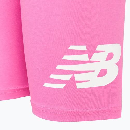 Kindershorts New Balance Stacked Logo Cycle pink satin