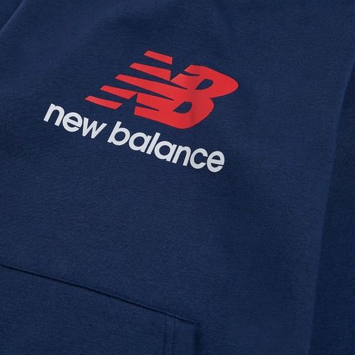 Kinder-Sweatshirt New Balance BB Stacked Logo Hoodie nb navy