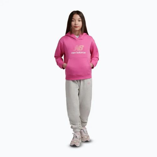 Kinder-Sweatshirt New Balance FT Stacked Logo Hoodie pink satin