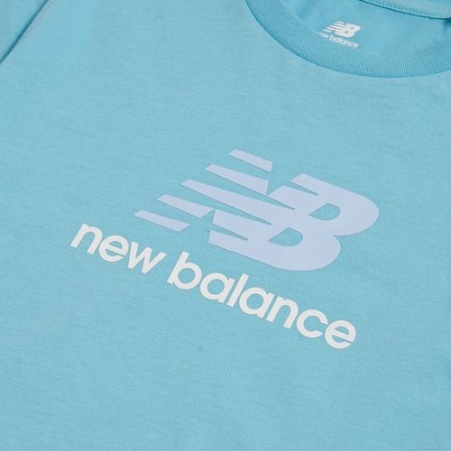 Kinder-Shirt New Balance Jersey Stacked Logo Tee taffy blue