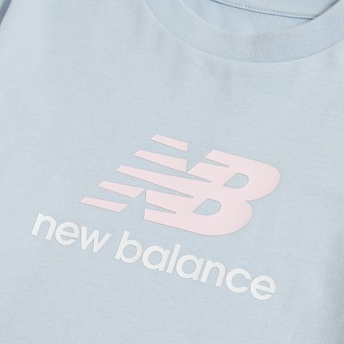 Kinder-Shirt New Balance Jersey Stacked Logo Tee oxford blue