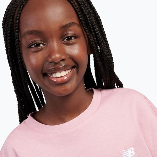 Kinder-Shirt New Balance Jersey Small Logo Tee pink taffy