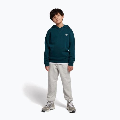 Kinder-Sweatshirt New Balance Brush Back Small Logo Hoodie medusa green