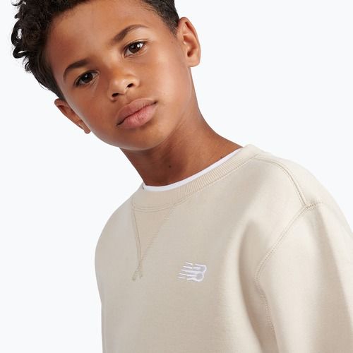 Kinder-Sweatshirt New Balance Brush Back Small Logo Crew timberwolf