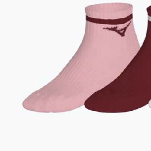 Socken Mizuno Training Mid With Line 3 pairs pinkesque/lava falls/white