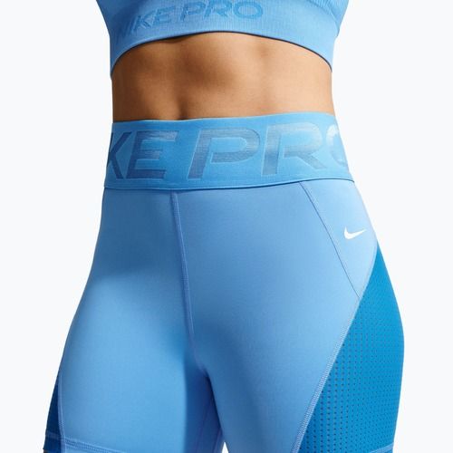 Damen-Shorts Nike Pro Sculpt High Waisted 5" Biker university blue/light photo blue/white
