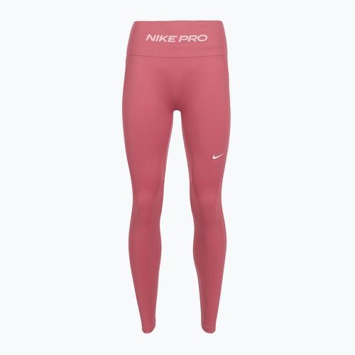 Damenleggings Nike Pro Seamless pink peony/weiß