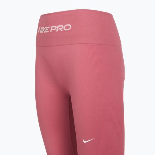 Damenleggings Nike Pro Seamless pink peony/weiß