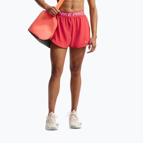 Damen Trainingsshorts Nike Pro 2in1 light crimson/white