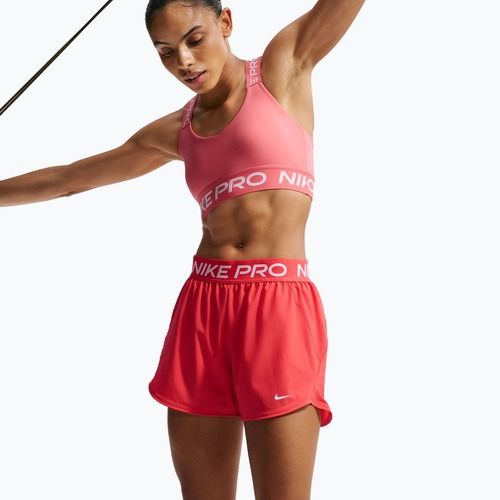 Damen Trainingsshorts Nike Pro 2in1 light crimson/white