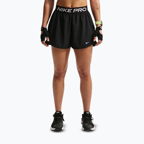 Damen Trainingsshorts Nike Pro 2in1 black/white