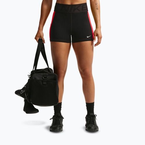 Damen Trainingsshorts Nike Pro Sculpt Dri-Fit High-Waisted Biker 5" black/light crimson/white